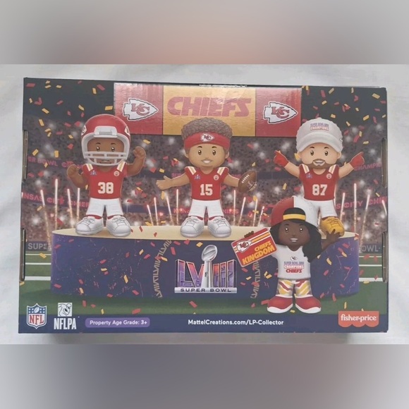 ❤️💛Mattel Little People NFL Chiefs Super Bowl LVIII Champions Playset - Picture 2 of 7
